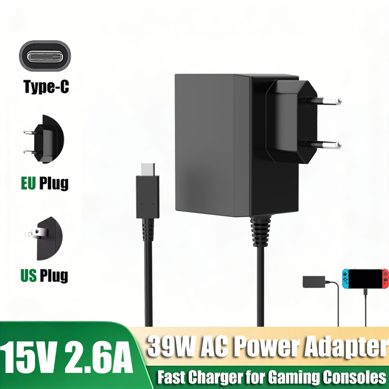 Gaming Console Type - AC 100–240V Type-C Charger 15V 2.6A