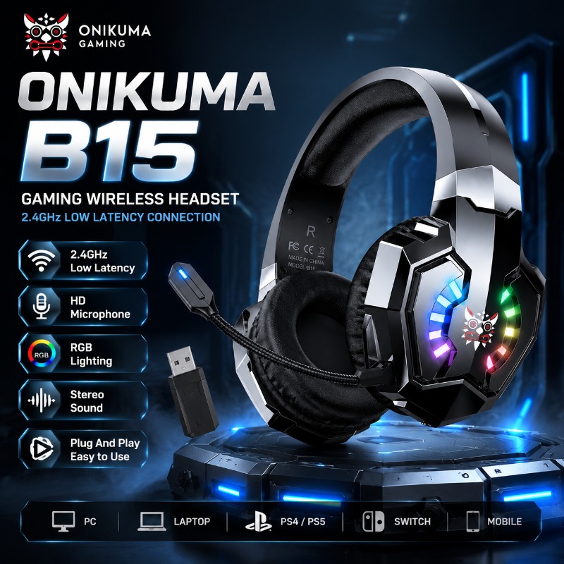 ONIKUMA B15 Gaming Headset Wir - Gaming Console In Amazon review and price