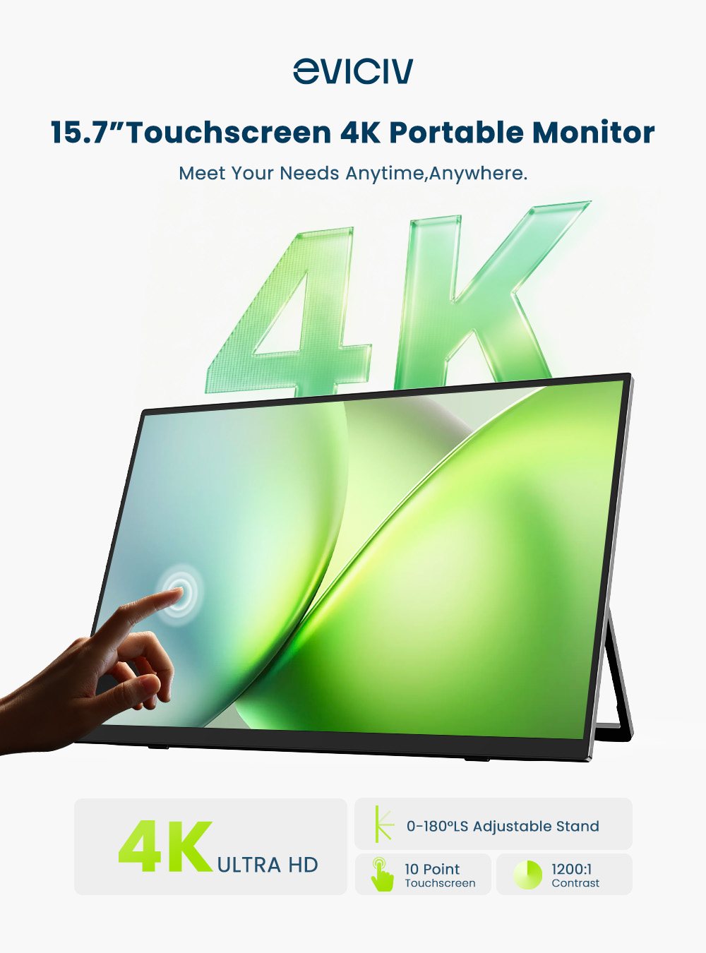 EVICIV 4K Portable Monitor 10- - Gaming Console Type review and price